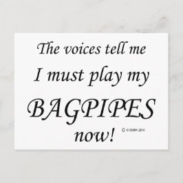 Postal Las voces de Bagpipe dicen que hay que jugar