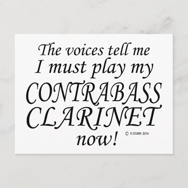 Postal Las voces de Clarinet en contra dicen que deben to (Anverso)