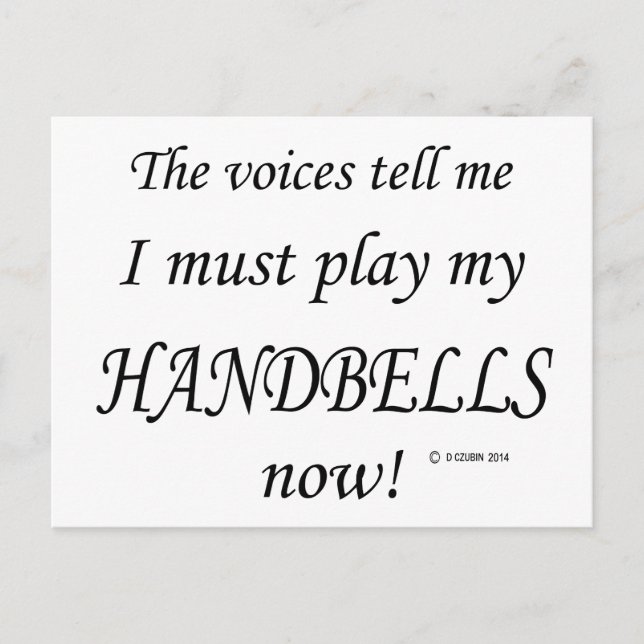 Postal Las voces de las campanas dicen que hay que jugar (Anverso)