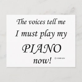 Postal Las voces del piano dicen que hay que jugar