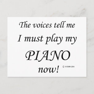 Postal Las voces del piano dicen que hay que jugar