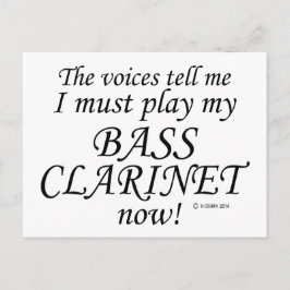 Postal Las voces groseras del Clarinet dicen que deben ju