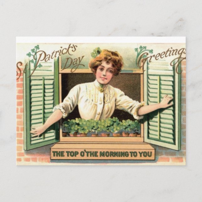 Postal Lass irlandés (Anverso)