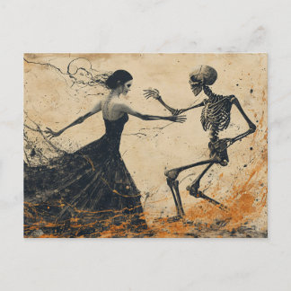 Postal Last Dance - Vintage dancing skeleton dark art