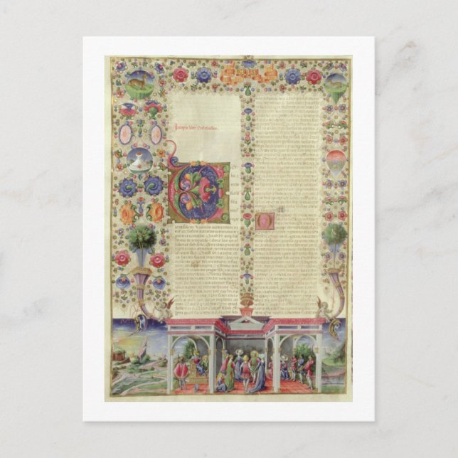 Postal Lat 422 VolI fol.280v El principio del libro de (Anverso)