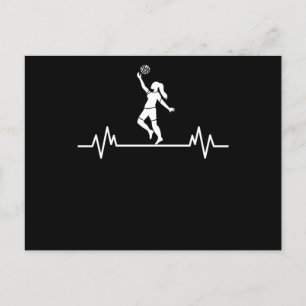 Postal Latido de voleibol Regalo divertido del deporte de