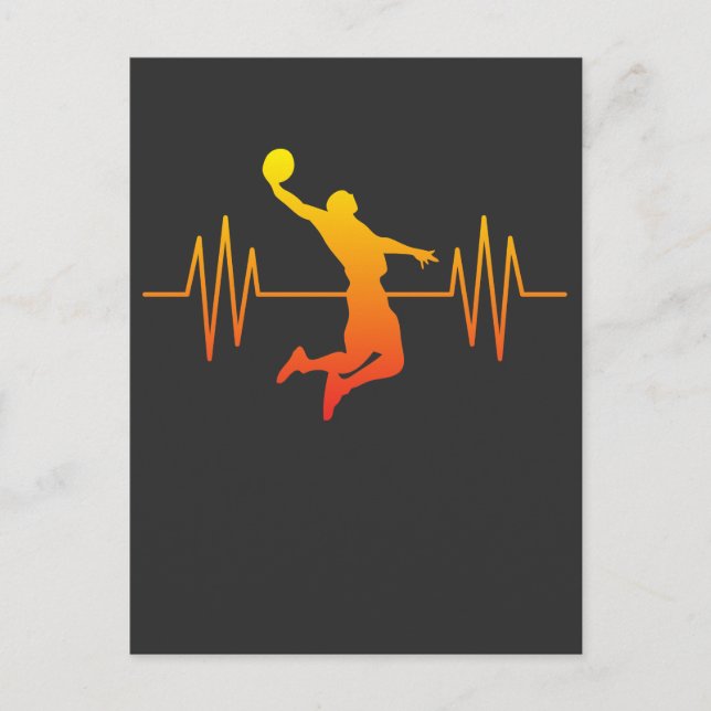 Postal Latido del Corazón del Baloncesto (Anverso)