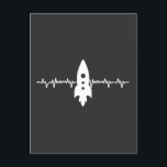 Postal latido genial cohete Cumpleaños Perfecto<br><div class="desc">Latido cardíaco genial cohete Regalo Perfecto de Cumpleaños para Astronautas Aspirantes</div>