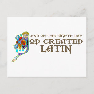 Postal Latín creado por Dios