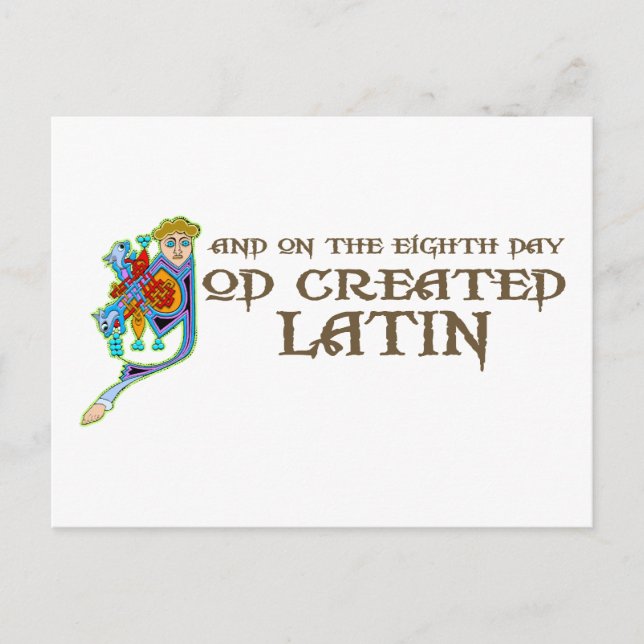 Postal Latín creado por Dios (Anverso)