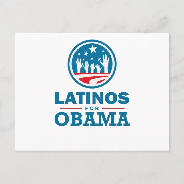 Postal Latinos por Obama (Anverso)