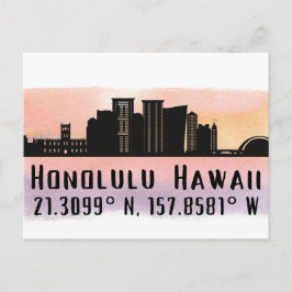 Postal Latitud y longitud de la línea aérea honolulu