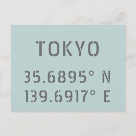 Postal Latitud y longitud de Tokio