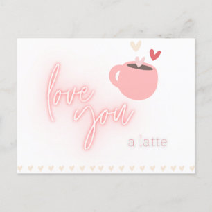 Postal Latte Love Postcard