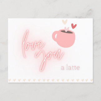 Postal Latte Love Postcard
