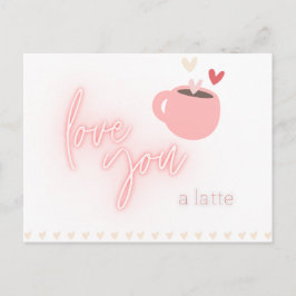 Postal Latte Love Postcard