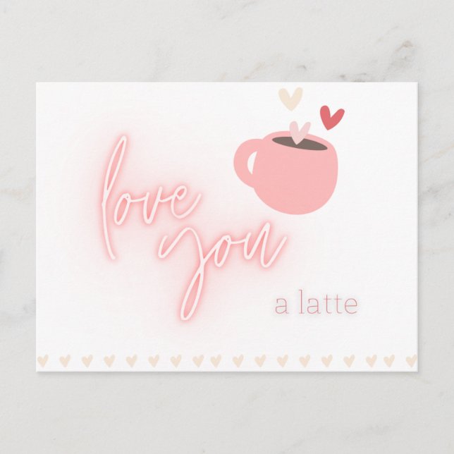 Postal Latte Love Postcard (Anverso)