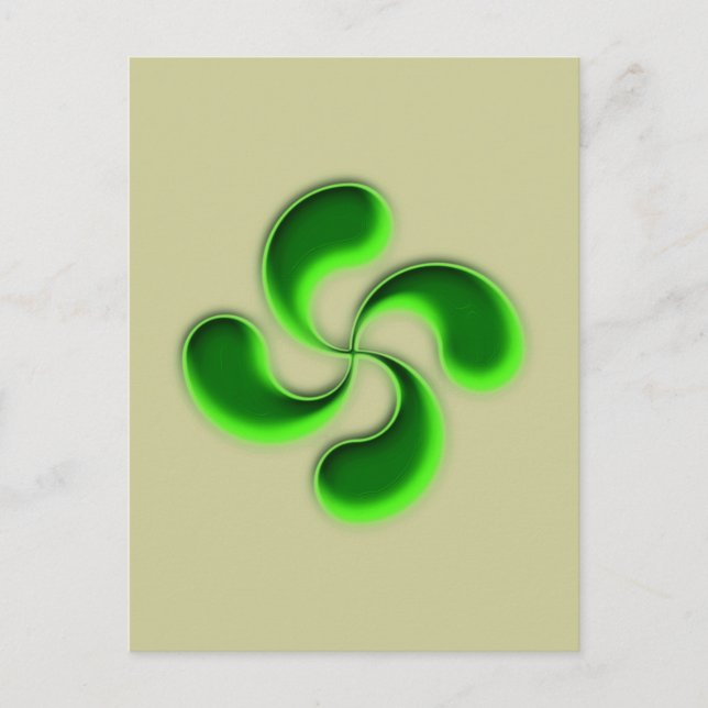 Postal lauburu baskisches cruz de basque Kreuz (Anverso)