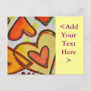 Postal Laugh Hearts Crossing Postcard