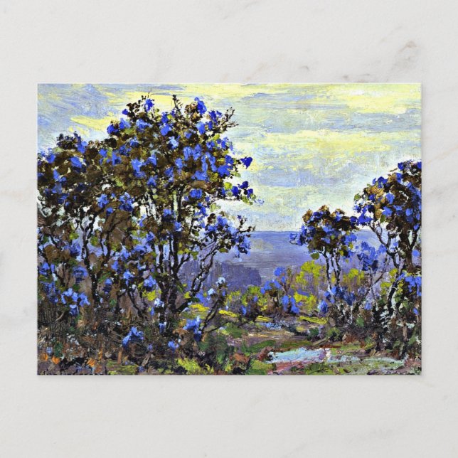Postal Laurel de montaña en Bloom, pintura de arte fino (Anverso)