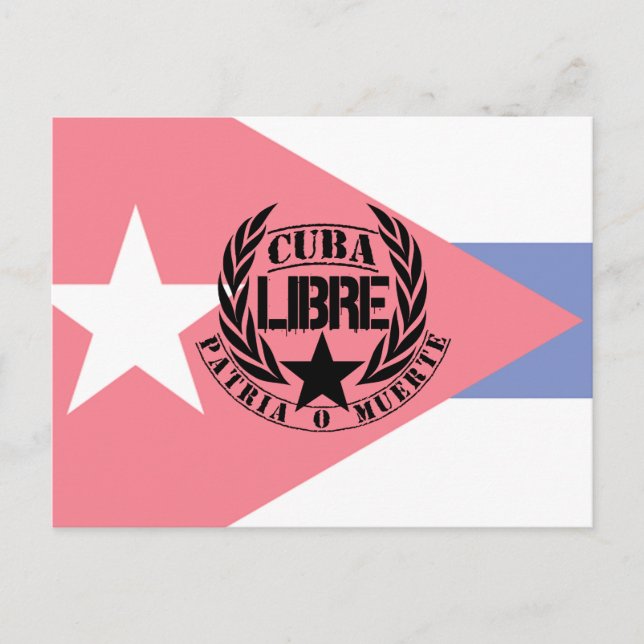 Postal Laureles de Cuba Libre Motto (Anverso)