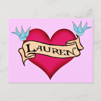 Postal Lauren - Camisetas y regalos de Personalizado Hear