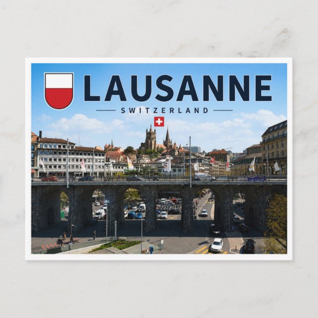 Postal Lausana - Suiza (Anverso)