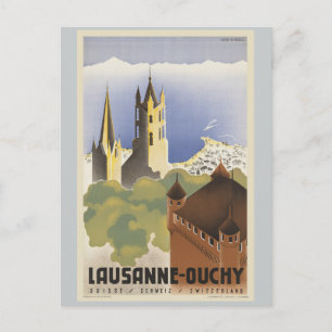 Postal Lausanne Ouchy Suiza Vintage Europa