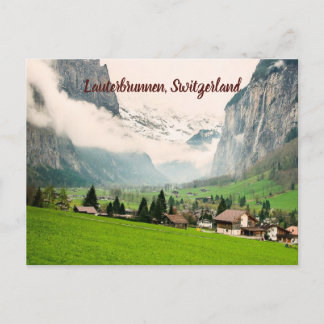 Postal Lauterbrunnen Suiza estilizado