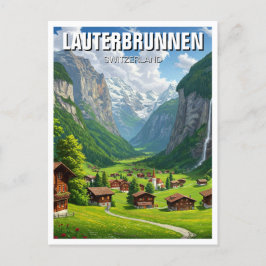 Postal Lauterbrunnen Suiza Travel