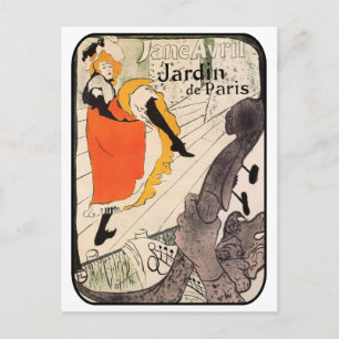 Postal Lautrec: Jane Avril, Jardin de Paris