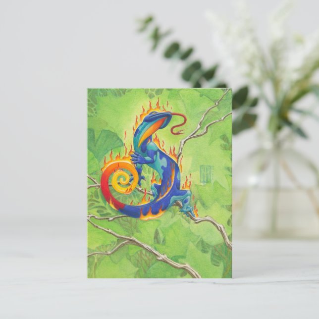 Postal Lava Salamander (Anverso de pie)