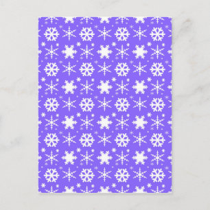 Postal Lavanda con copos de nieve