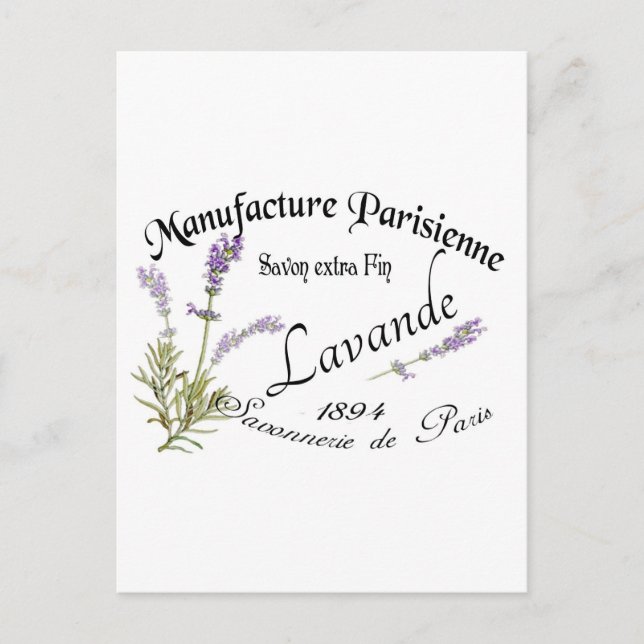 Postal Lavanda de época (Anverso)