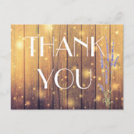 Postal Lavanda Rusa De Madera Clara Gracias Postcard