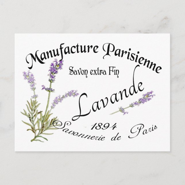 Postal Lavanda vintage (Anverso)