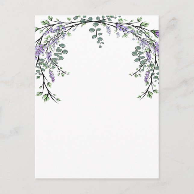 Postal Lavanda y Eucalipto (Anverso)
