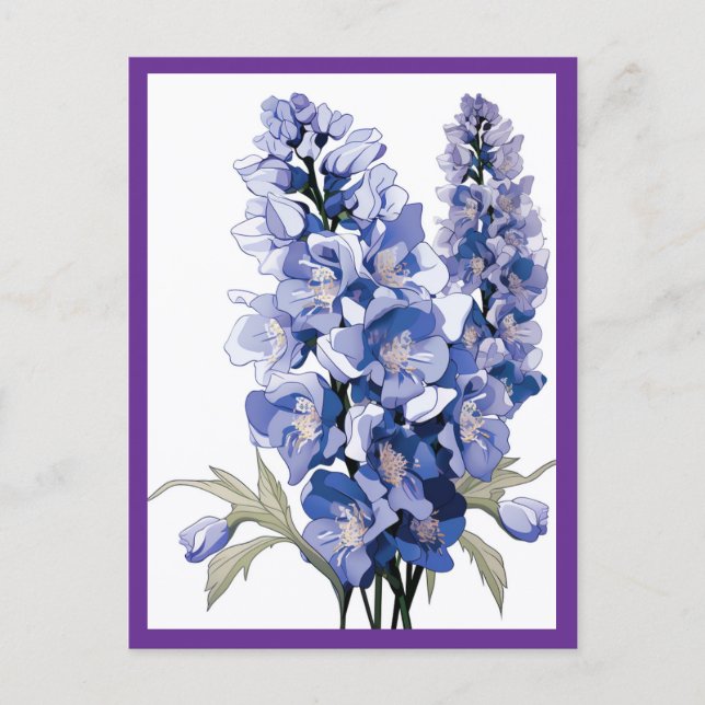 POSTAL LAVENDER FLOWERS #1 (Anverso)