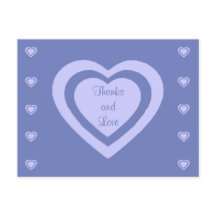 Lavender Hearts Cornflower Blue Boda Gracias