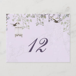 Postal Lavender Lilac boda de aves de corral vintage