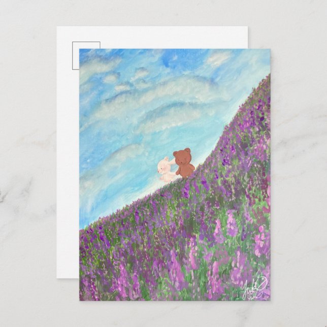 Postal "Lavender Memory" Postcard & Envelope Set (Anverso / Reverso)