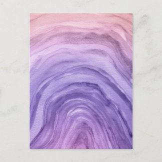 Postal Lavender Purple Abstract Agate Watercolor Art