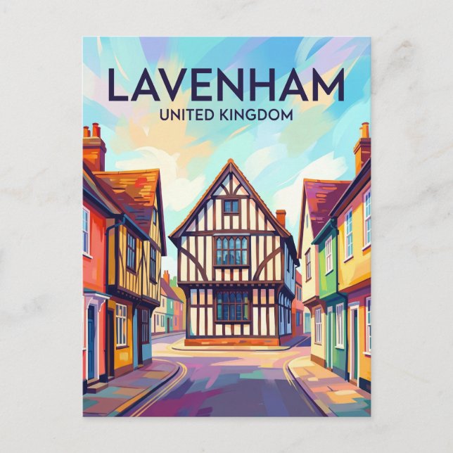 Postal Lavenham Reino Unido (Anverso)