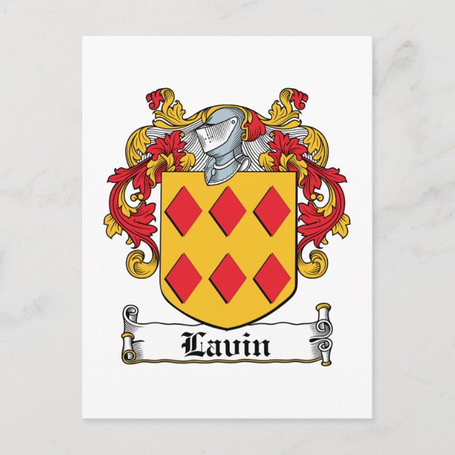 Postal Lavin Family Crest (Anverso)