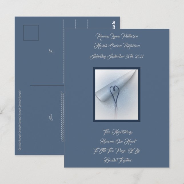 Postal LavishlyOn 2 Corazones 2 Páginas 1 Vida Juntos (Anverso / Reverso)