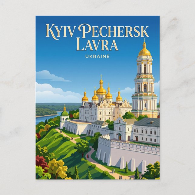 Postal Lavra de Kiev Pechersk Ucrania (Anverso)