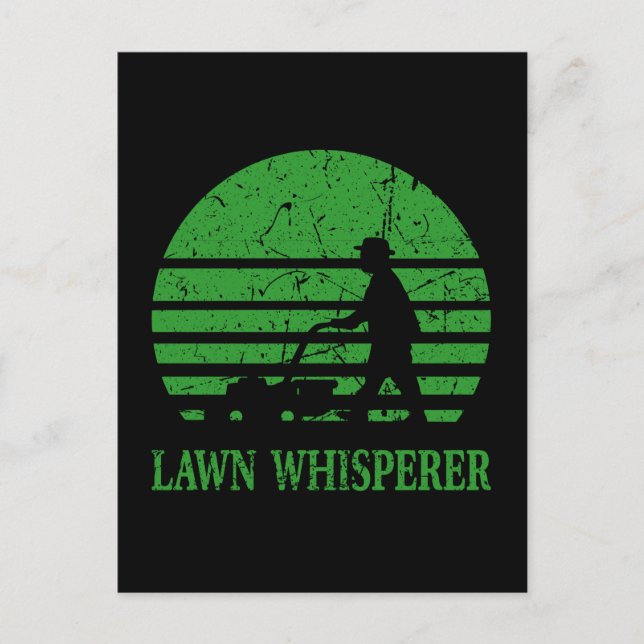 Postal Lawn Mower Lawn Whisperer Gardener Gift (Anverso)