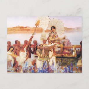 Postal Lawrence Alma Tadema El hallazgo de Moisés