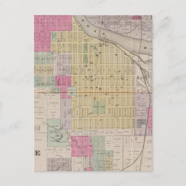 Postal Lawrence, Kansas (Anverso)