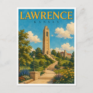 Postal Lawrence Kansas Campanile GeoSaga